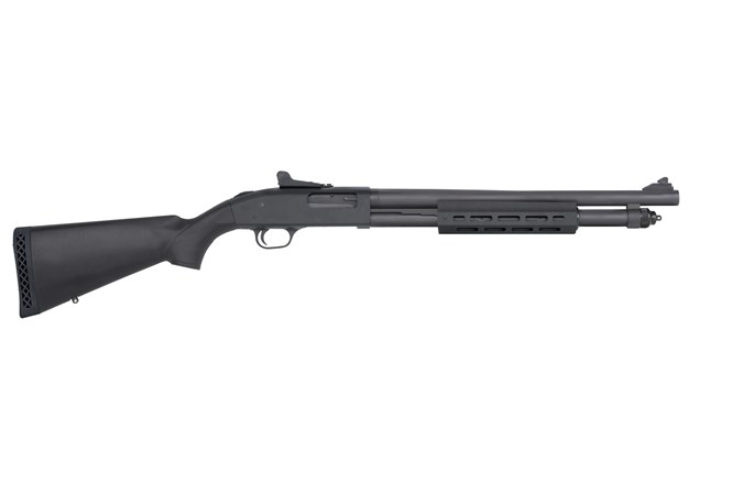 Mossberg 590A1 Milspec 12 Gauge Shotgun - Item #: MB50765 / MFG Model #: 50765 / UPC: 015813507653 - 590A1 MILSPEC 12/18.5 MLOK AS GHOST RING SIGHT | PARKERIZED