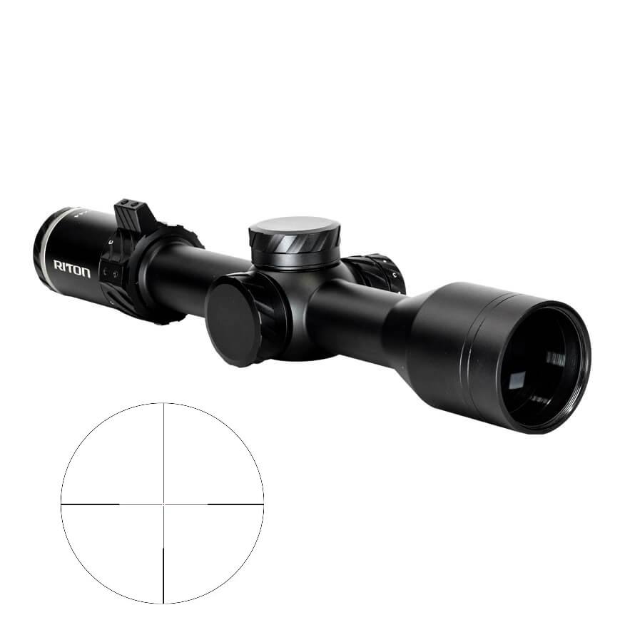 Riton Optics X5 Primal 2-12X44 30MM MOA IR Matte Black | Second Focal 5P212ASI24