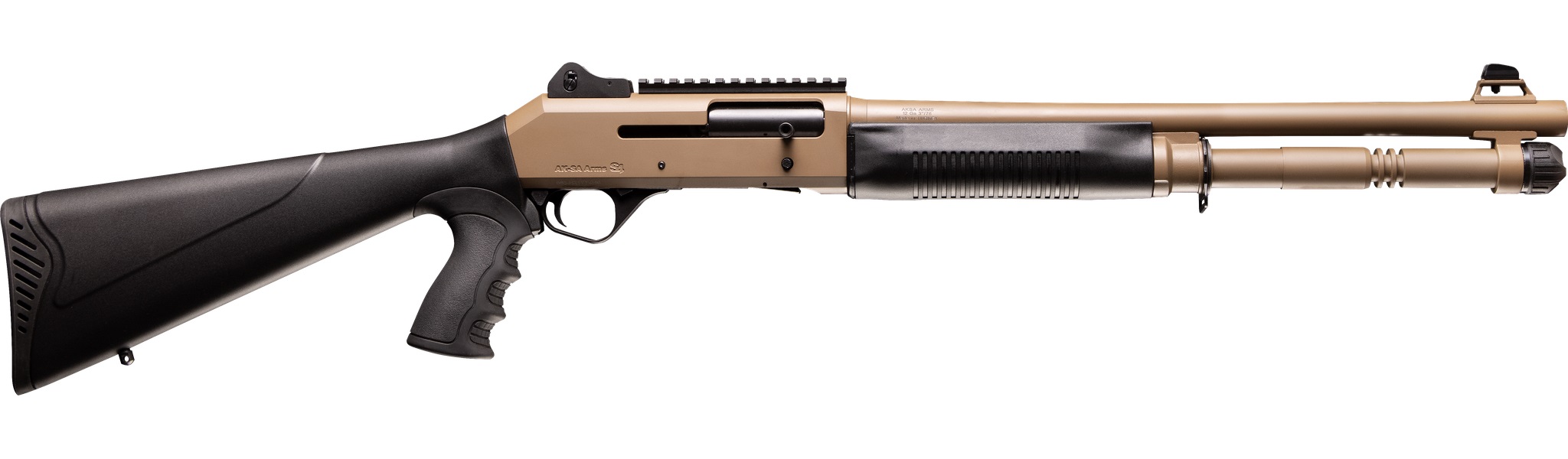 FOUR PEAKS ASKA S4 12/18.5 PSTL GRIP FDE Semi Auto Shotguns at
